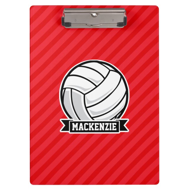 Porte-bloc Volley-ball sur bandes diagonales rouges (Devant)