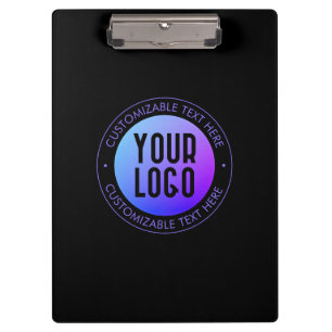 Porte-bloc Votre logo & moderne bleu & violet Ombre dégradant