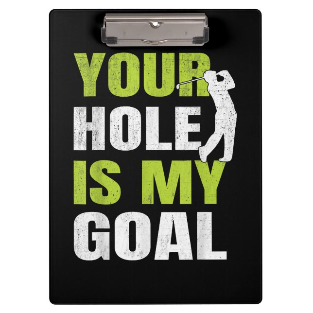 Porte-bloc Votre Trou Est Mon Objectif - Golf Player Humour d (Devant)