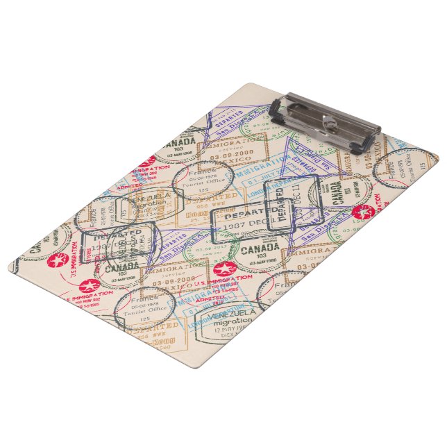 Porte-bloc Voyage de timbres de passeport (Incliné)