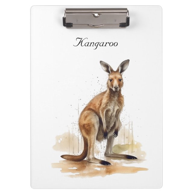 Porte-bloc Wanderer extérieur : aquarelle Kangaroo personnali (Devant)