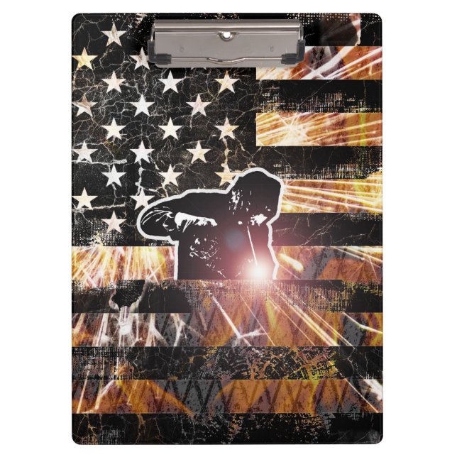 Porte-bloc Welding Flag Sparks and Flames (Devant)