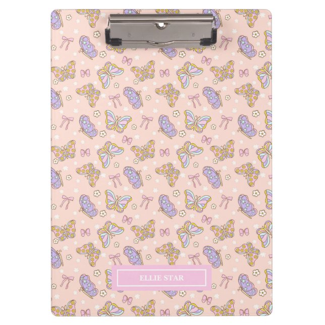 Porte-bloc Whimsical Butterfly Girl Personnalisée (Devant)