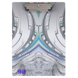 Porte-bloc WILL ~ Argent gris bleu vert design original