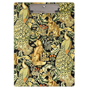 Porte-bloc William Morris Forêt Tapisserie Fox Hare Peacock