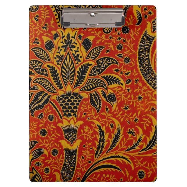 Porte-bloc William Morris Inde Floral rouge (Devant)