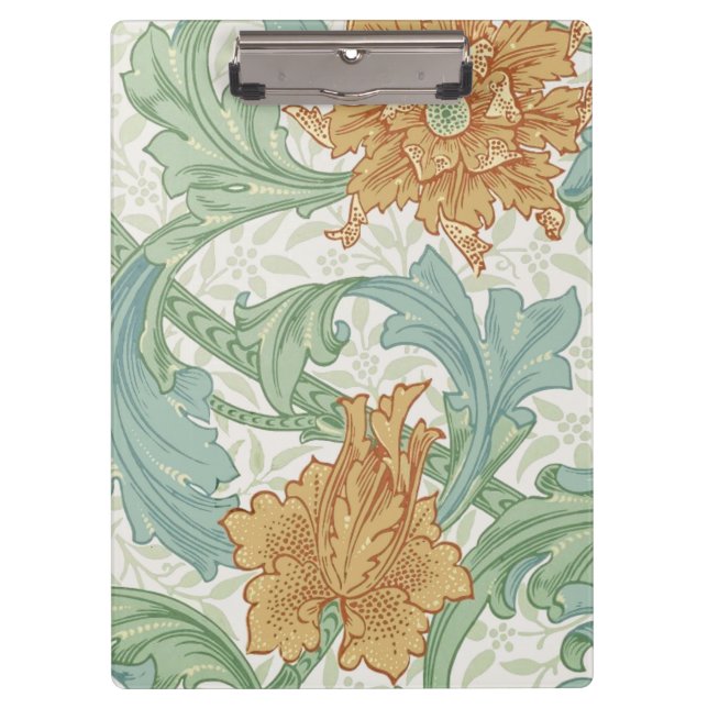 Porte-bloc William Morris modèle floral à tige unique (Devant)