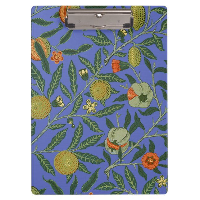 Porte-bloc William Morris Pomegranate Bleu papier peint color (Devant)