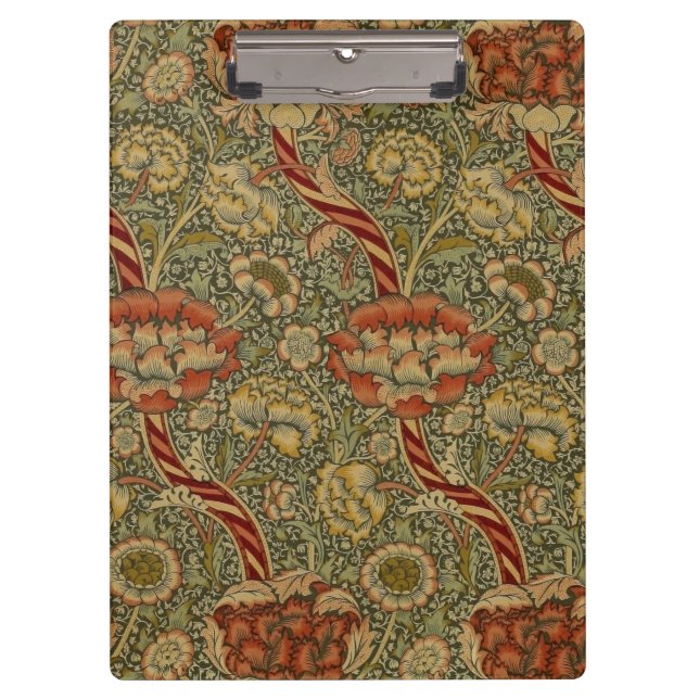 Porte-bloc William Morris Wandle Anglais Floral Damask Design (Devant)