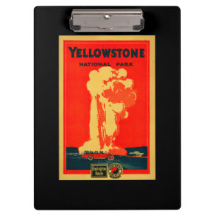 Porte-bloc Yellowstone, vieille affiche fidèle de la