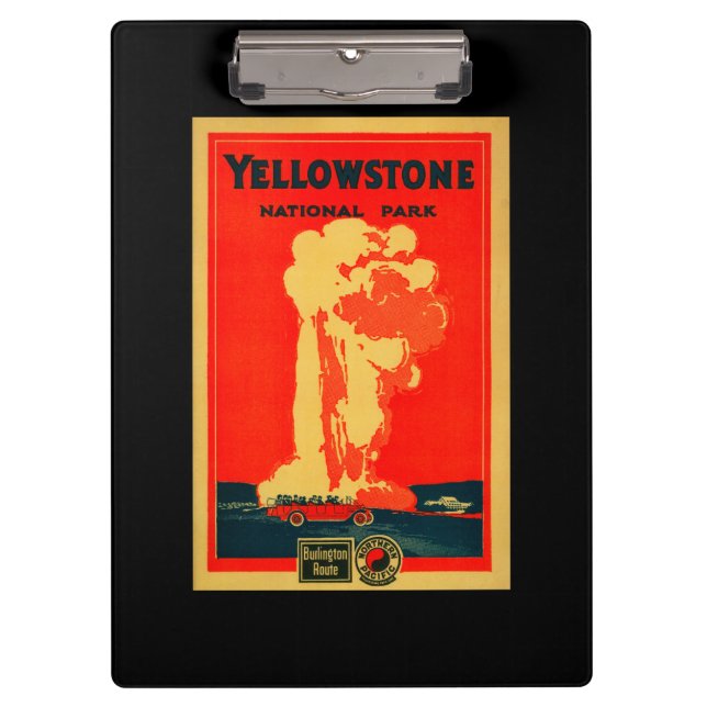 Porte-bloc Yellowstone, vieille affiche fidèle de la (Devant)