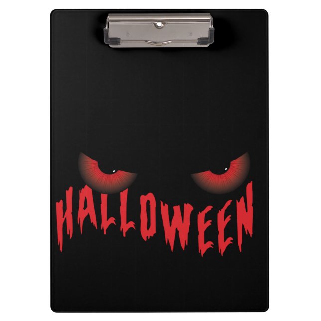 Porte-bloc Yeux rouge d'Halloween (Devant)