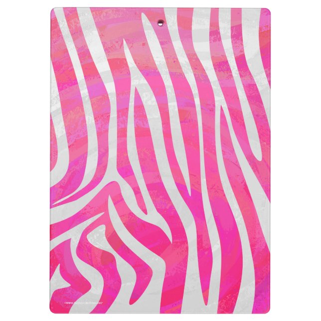 Porte-bloc Zebra Hot rose et blanc Silhouette (Dos)