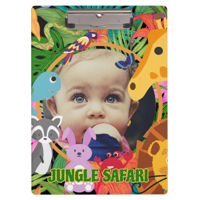 Porte-bloc Zoo Wild Animal Jungle Safari Anniversaire de enfa (Devant)