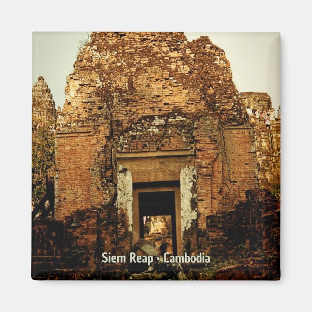 Porte Cambodge Temple ruines Magnet (Devant)