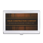 Bois Faux Pine Bois Détenteur de carte d'affaires 