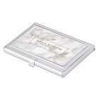 Elégant blanc Faux Marbre Rose-Or Accent