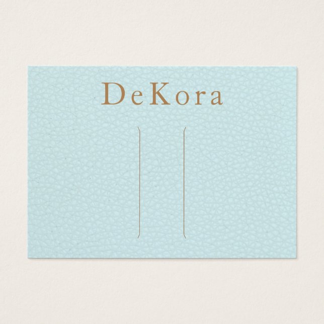 Porte-cheveux en cuir turquoise (Devant)