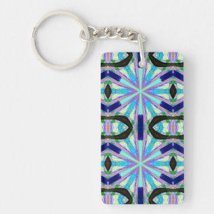 porte - clé 2 étoiles bleu