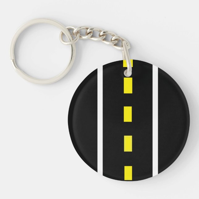 Porte - clé à deux voies (noir, blanc et jaune) (Devant)