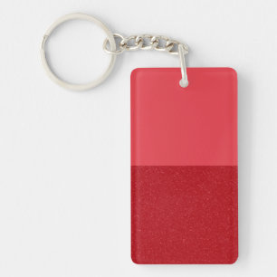 Porte - clé à double texture rouge tomate personna