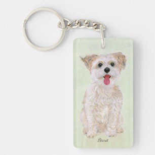 Porte - clé acrylique à double face Morkie Dog
