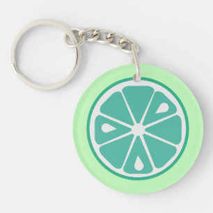Porte - clé acrylique à la chaux verte