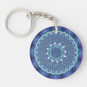 Porte - clé acrylique à l'eau Mandala
