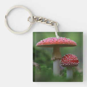 Porte - clé acrylique aux champignons magiques