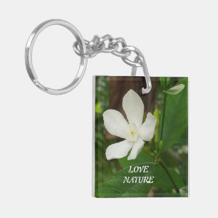 Porte - clé acrylique avec belle fleur