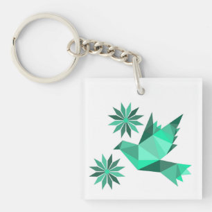 Porte - clé acrylique avec joli ART