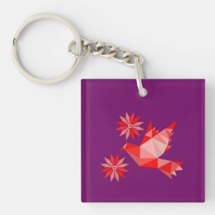 Porte - clé acrylique avec joli ART