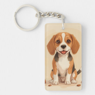 Porte - clé acrylique beagle