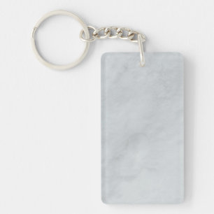 Porte - clé acrylique blanc en pierre de marbre