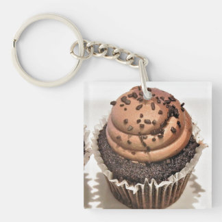 Porte - clé acrylique chocolat Cupcake