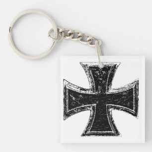 Porte - clé acrylique croisé de fer