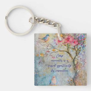 Porte - clé acrylique de connexion naturelle