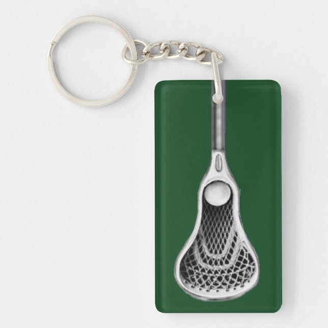 Porte - clé acrylique de crosse verte (Devant)