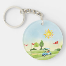 Porte - clé acrylique de Golfer