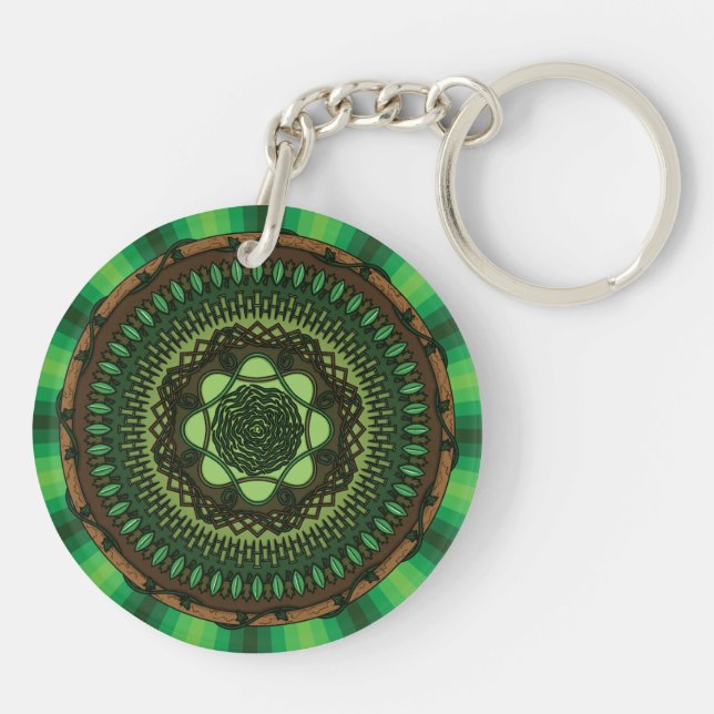 Porte - clé acrylique de la Terre Mandala (Dos)