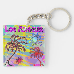 Porte - clé acrylique de Los Angeles Happy et Hope