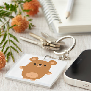 Porte - clé acrylique de l'ours de carton mignon