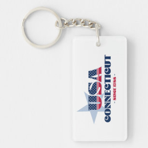 PORTE - CLÉ acrylique de monogramme d'état américa