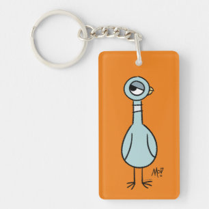 Porte - clé acrylique de pigeon