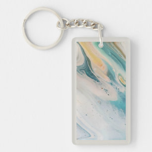 Porte - clé acrylique double face Boho Blue