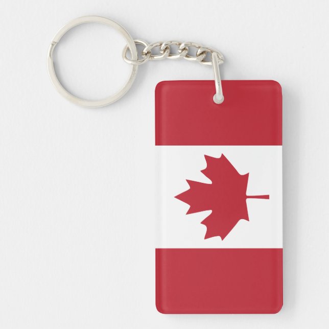Porte - clé acrylique du drapeau du Canada (Devant)