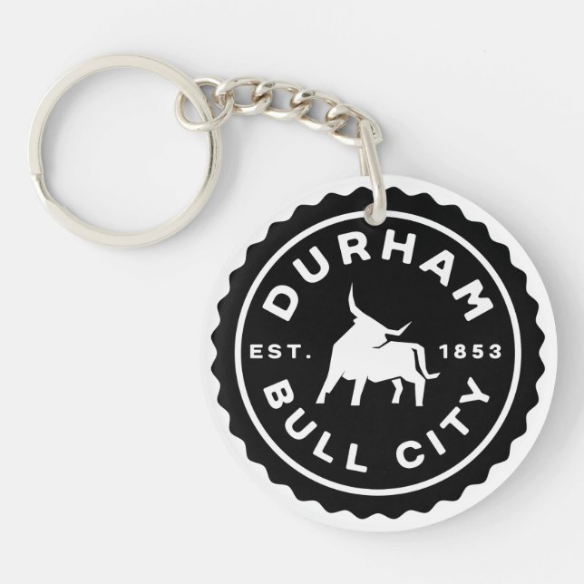 Porte - clé acrylique Durham Bull City Round Seal (Devant)