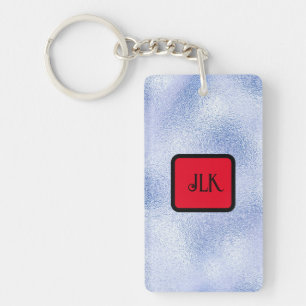 Porte - clé acrylique Faux Blue Suede