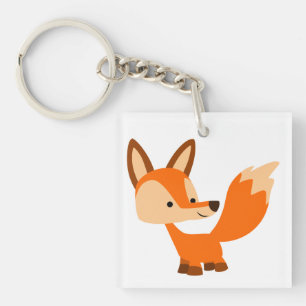 Porte - clé acrylique Fox agréable