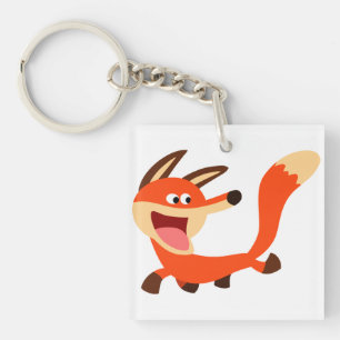 Porte - clé acrylique Fox Mischievous mignon